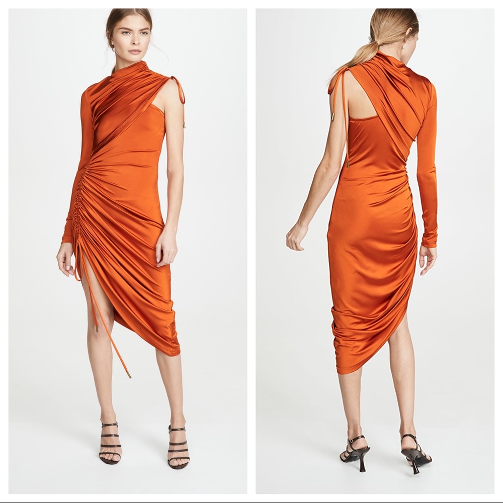 MONSE Asymmetrical Drawstring Dress size 0